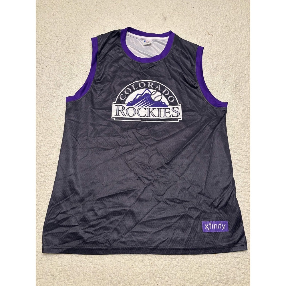 Coyote Promotions Mens Colorado Rockies Tank Top Athletic Black AXL Xfinity